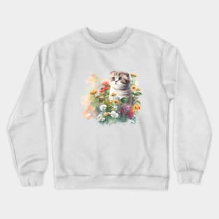 Scottish Fold cat Crewneck Sweatshirt